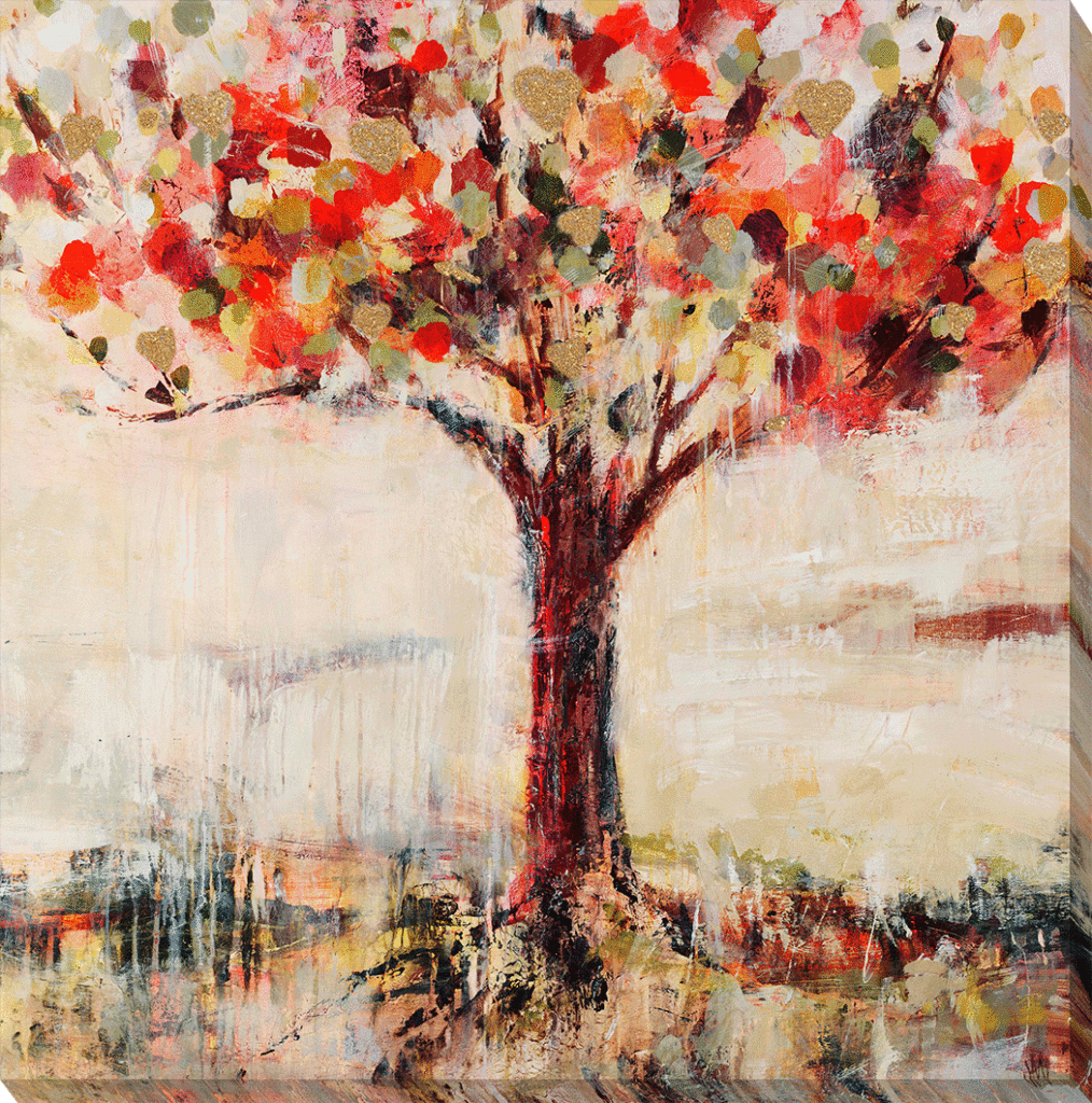 Candy Heart Tree Canvas By Jodi Maas - TheArtistsQuarter