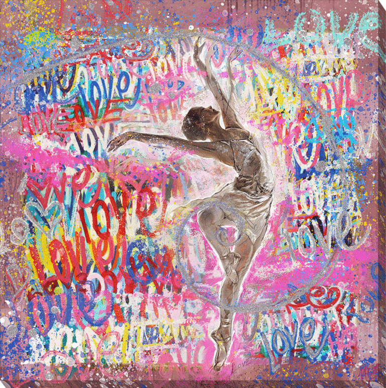 Graffiti Ballerina I Canvas By Marta Wiley *NEW* - TheArtistsQuarter
