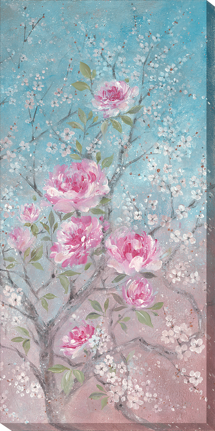 Pink Floral & Blossom II Canvas By Diane Demirci - TheArtistsQuarter