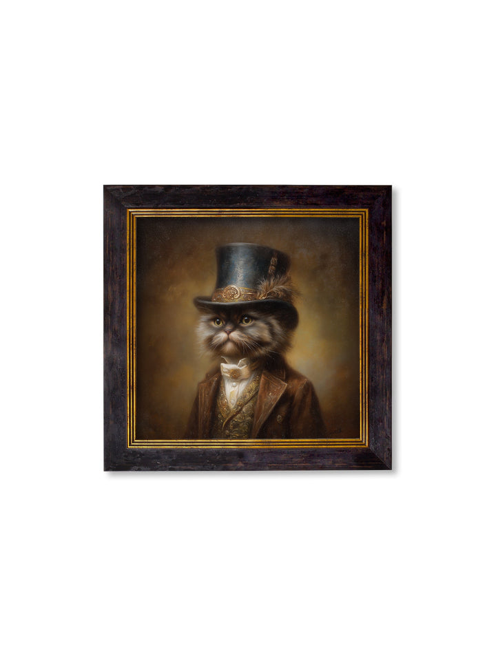 Sir Fluffington - Gentleman Persian Cat Oxford Square Frame
