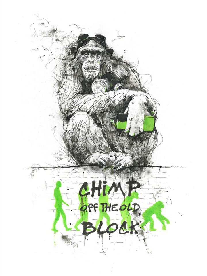 LOW AVAILABILITY - Chimp Off The Old Block by Scott Tetlow - TheArtistsQuarter