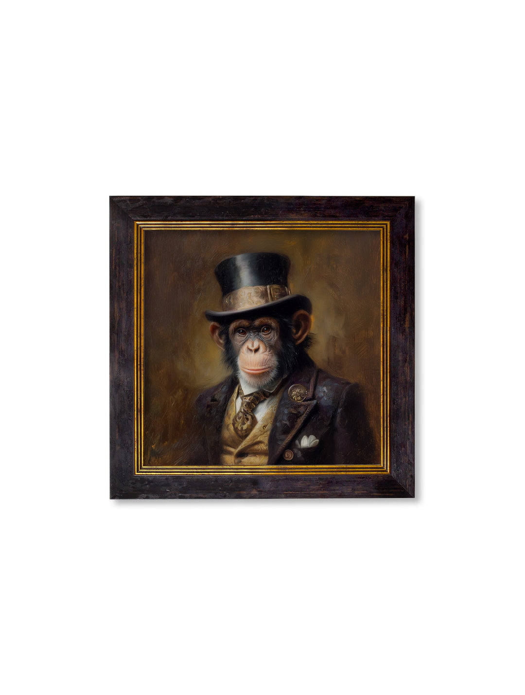 Sir Bananington - Gentleman Chimpanzee Oxford Square Frame