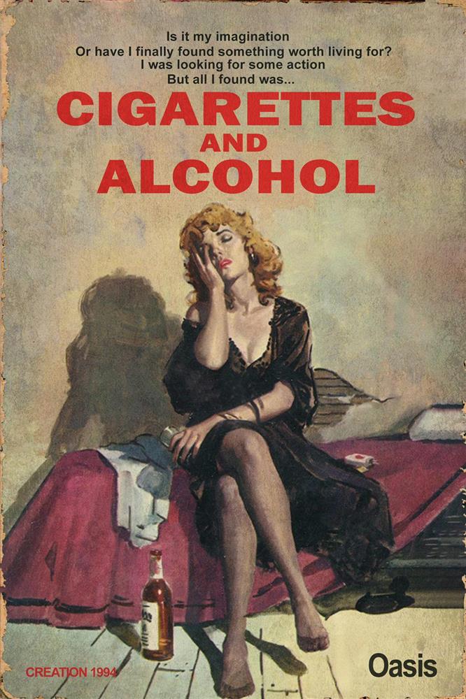 Cigarettes And Alcohol - Miniature by Linda Charles (Limited Edition) - TheArtistsQuarter