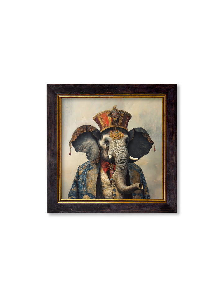 The Great Elephanto - Circus Elephant Oxford Square Frame