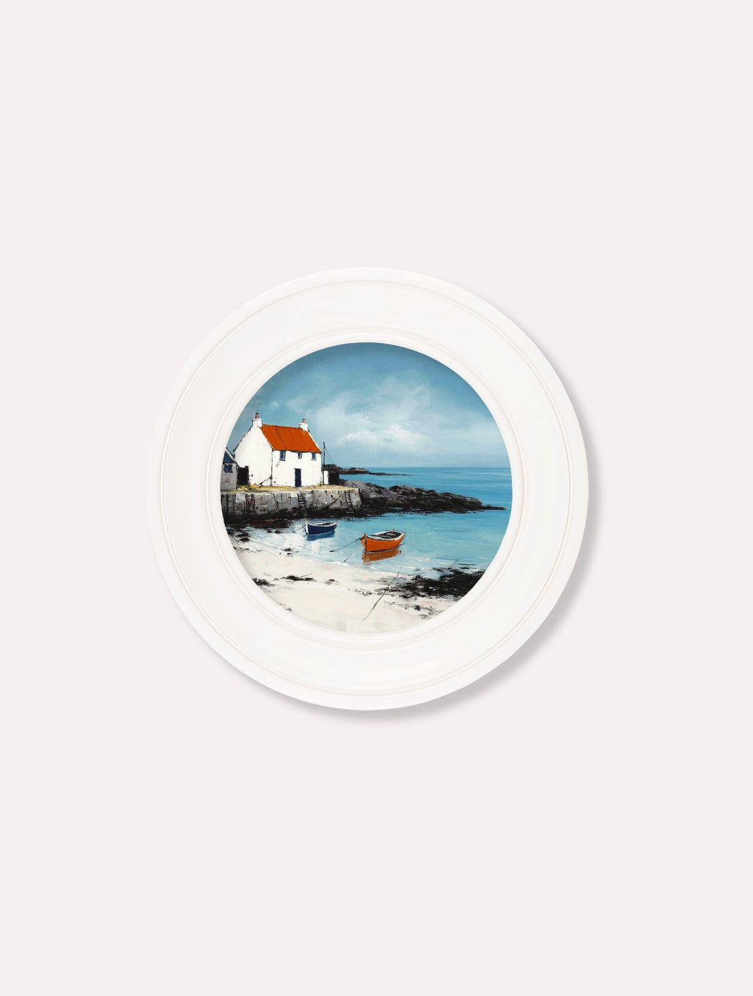 The Coastal House - Oxford White Round Frame