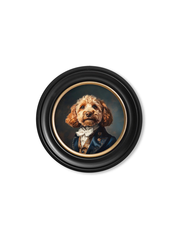 Sir Barkington - Oxford Round Frame - TheArtistsQuarter
