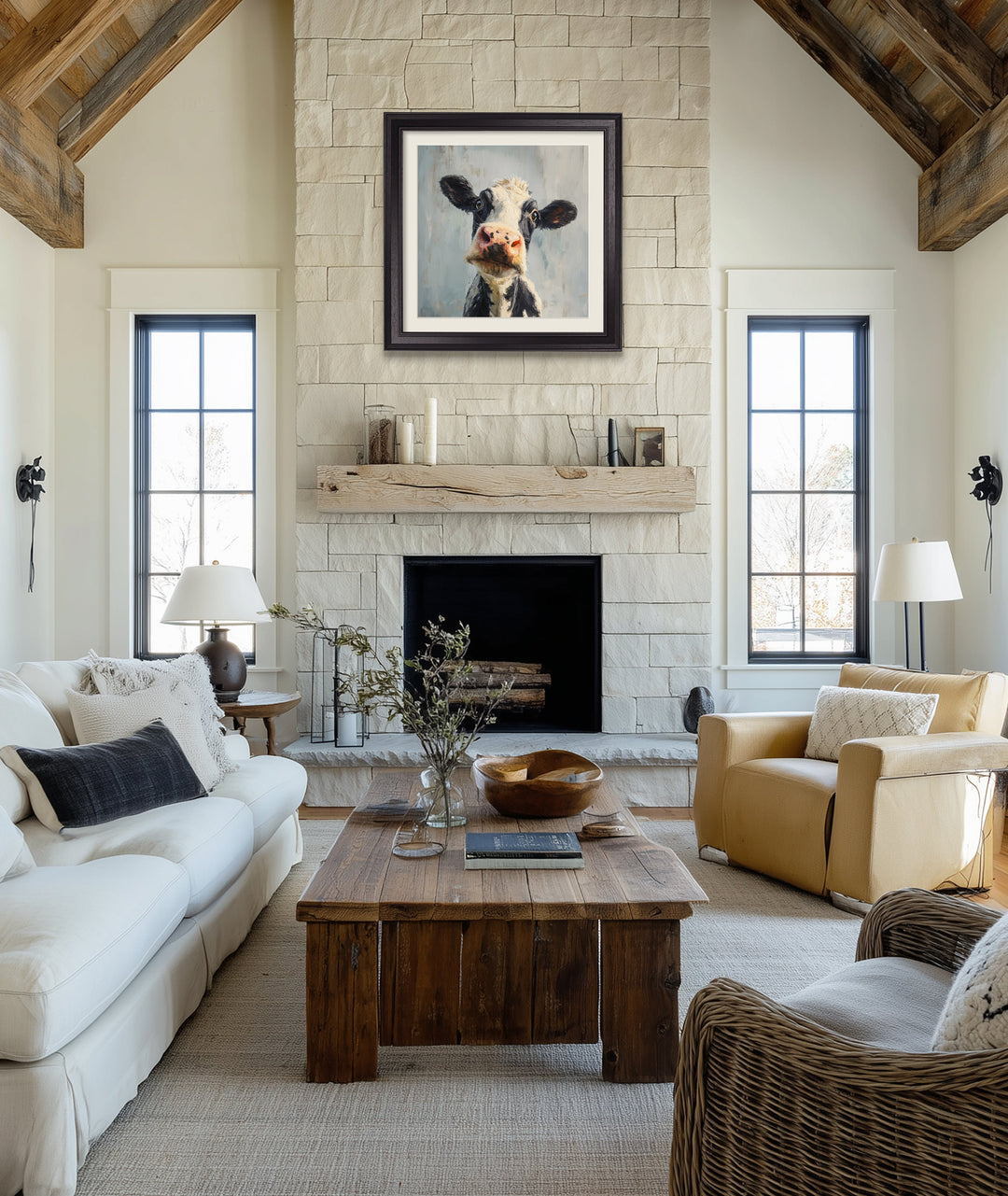 The Curious Cow - Black Hurstwood Square Frame