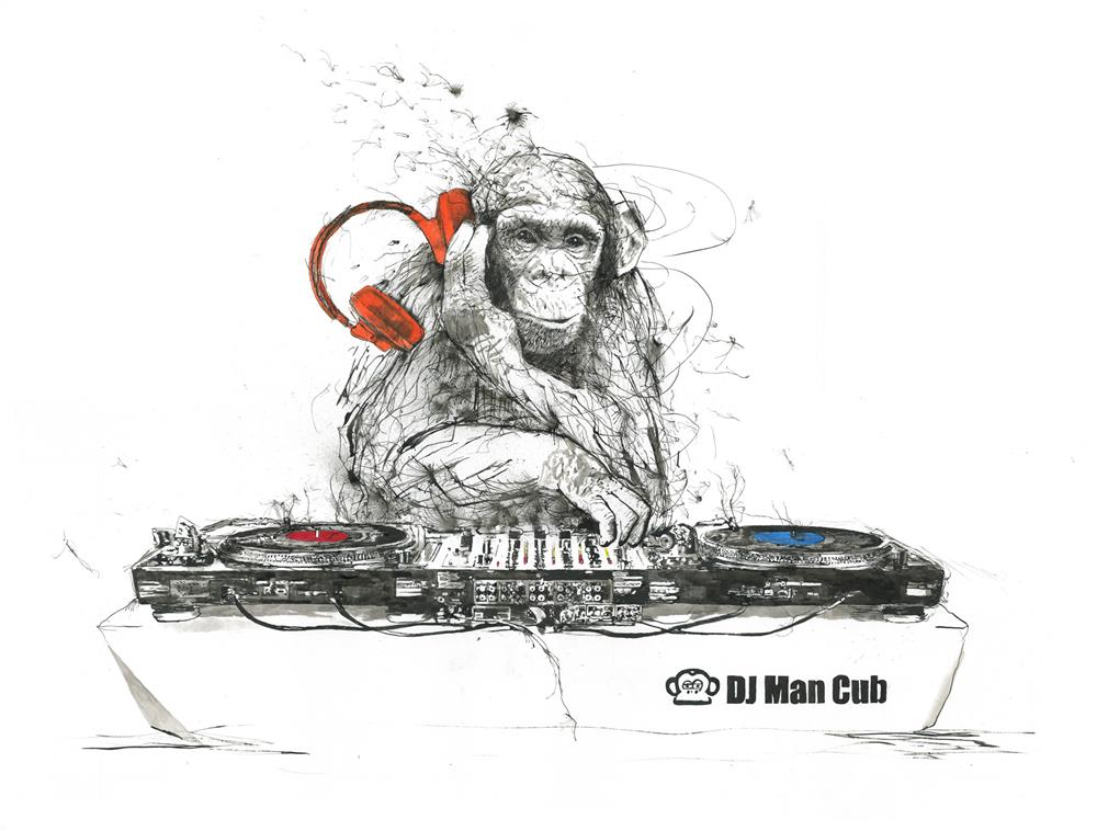 DJ Man Cub - Miniature by Scott Tetlow - TheArtistsQuarter