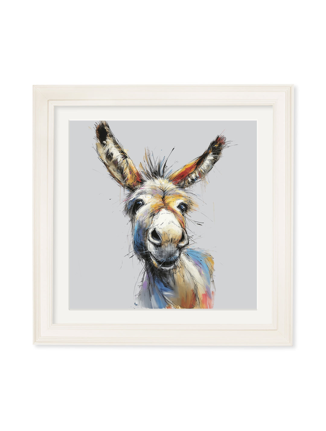 Donkey Jack & Jennet Cosy Sketch - Cream Hurstwood Square Frame