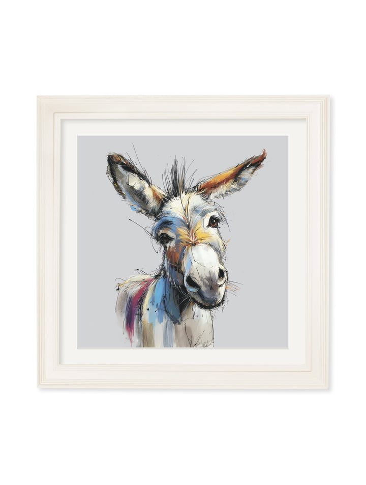 Donkey Jack & Jennet Cosy Sketch - Cream Hurstwood Square Frame