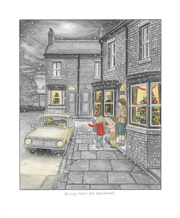 Driving Home For Christmas - Sketch by Leigh Lambert - TheArtistsQuarter