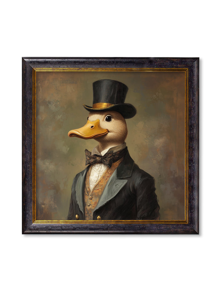 Captain Quackmore - Gentleman Duck Oxford Square Frame