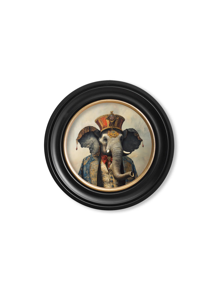 The Great Elephanto - Oxford Round Frame - TheArtistsQuarter