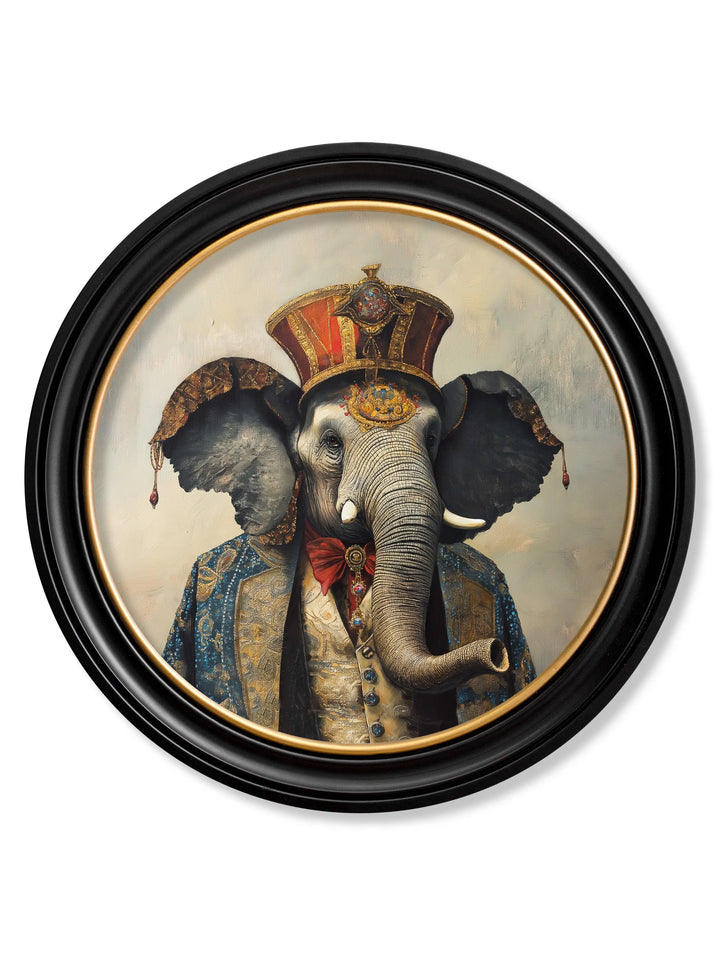 The Great Elephanto - Oxford Round Frame - TheArtistsQuarter