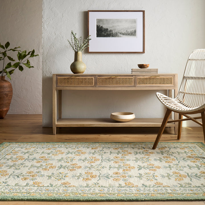 Fairfax Global Wool Rug Yellow - TheArtistsQuarter