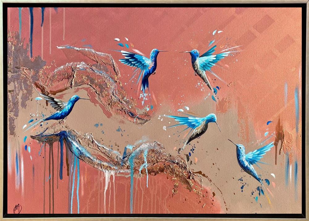 Feathered Sapphires by Mellisuga (Original) - TheArtistsQuarter