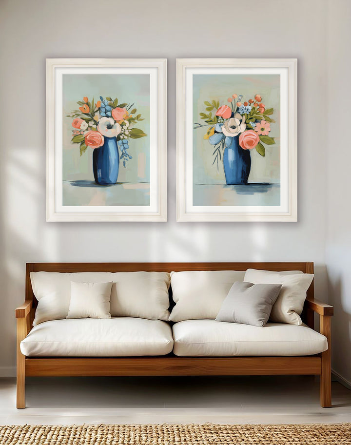 The Pastel Bouquet Duo - Cream Hurstwood Frame