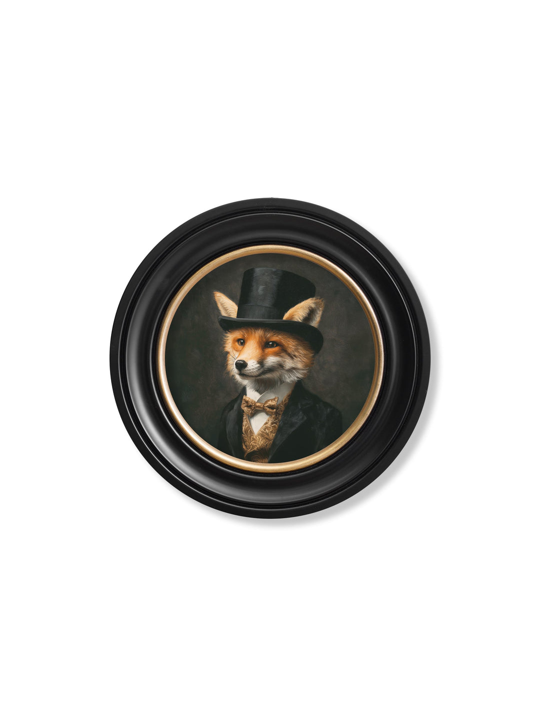 Count Foxalot - Gentleman Fox Oxford Round Frame