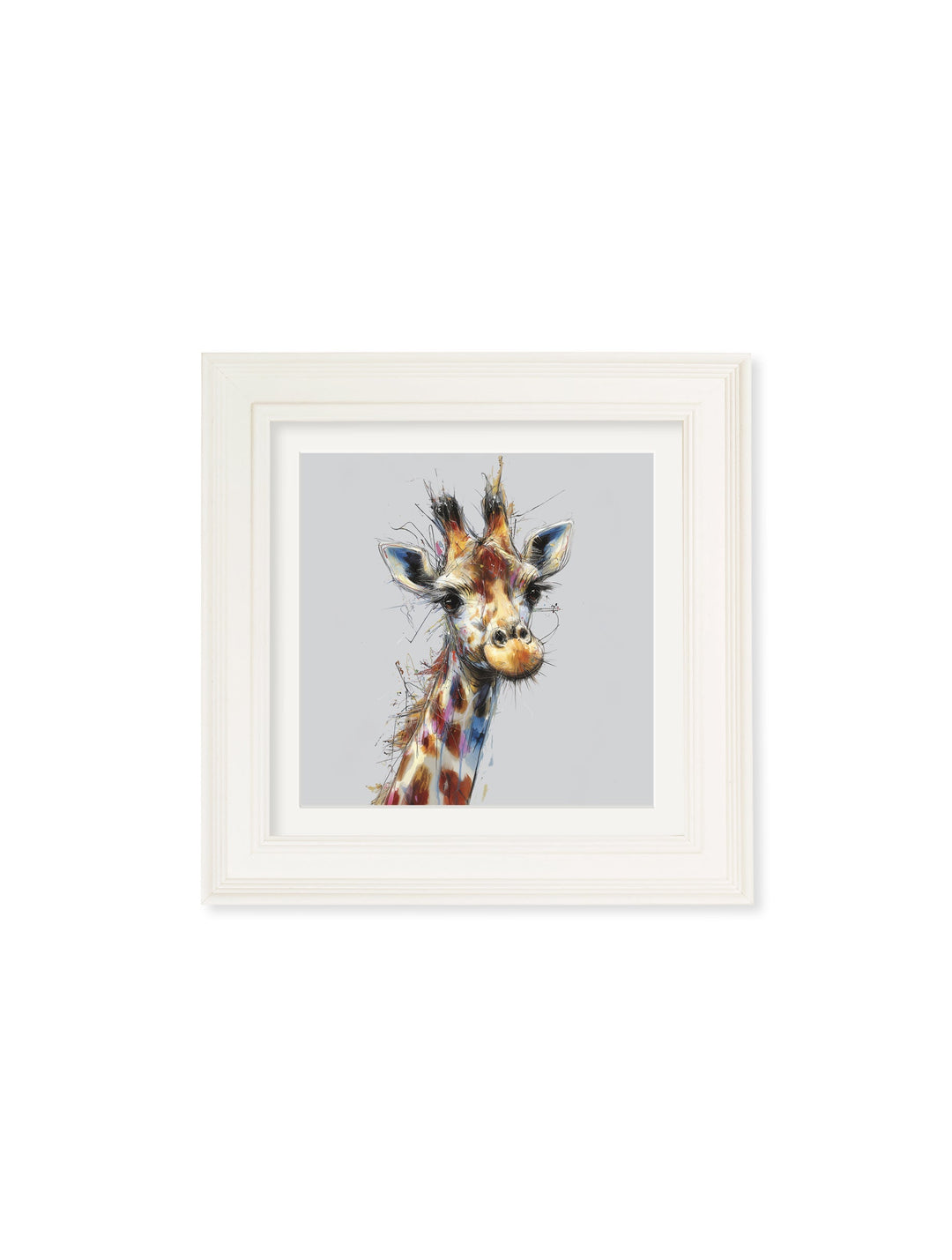 Tall Giraffe Cosy Sketch - Cream Hurstwood Square Frame