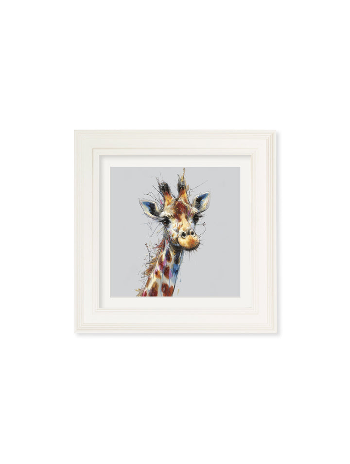 Tall Giraffe Cosy Sketch - Cream Hurstwood Square Frame