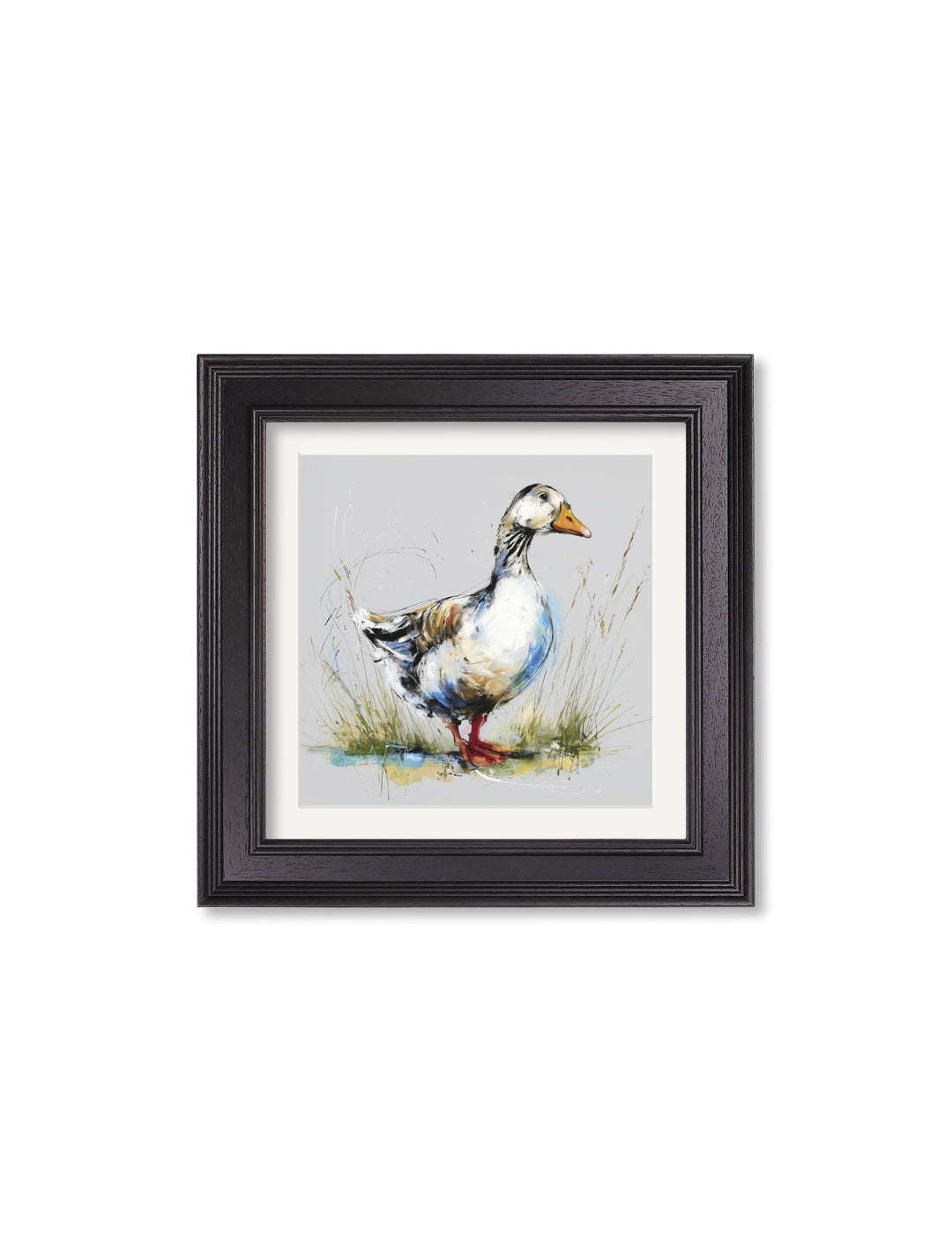 White Goose Cosy Sketch - Black Hurstwood Square Frame
