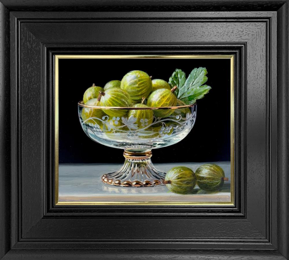 Gooseberries In Glass Bowl by Tony Owens (Original) - TheArtistsQuarter