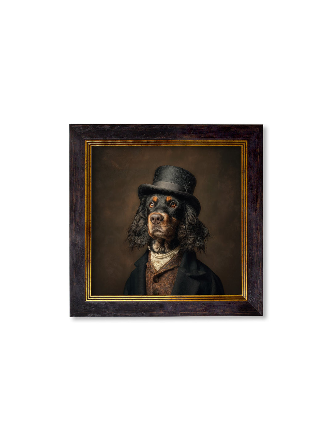 Duke Gordy of Tails - Gentleman Gordon Setter Oxford Square Frame