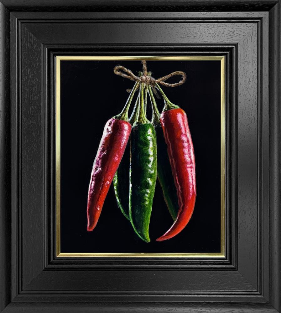 Hanging Mixed Chillies by Tony Owens (Original) - TheArtistsQuarter