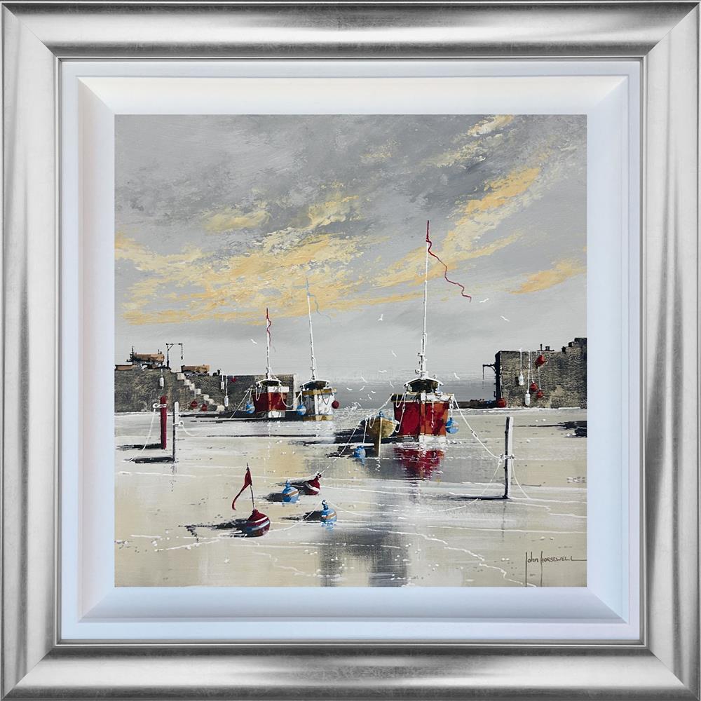 Harbour Basin in Gold by John Horsewell (Original) - TheArtistsQuarter