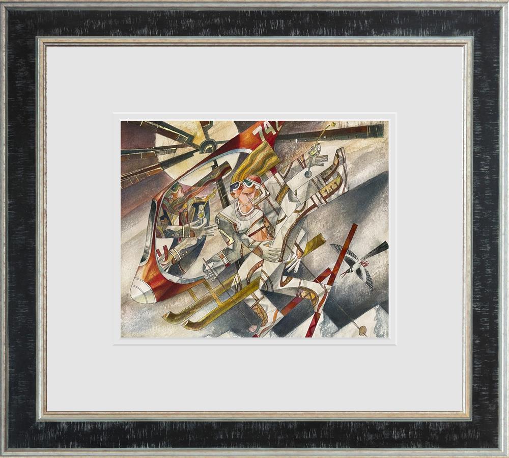 Heli Ski - Study by Andrei Protsouk (Original) - TheArtistsQuarter
