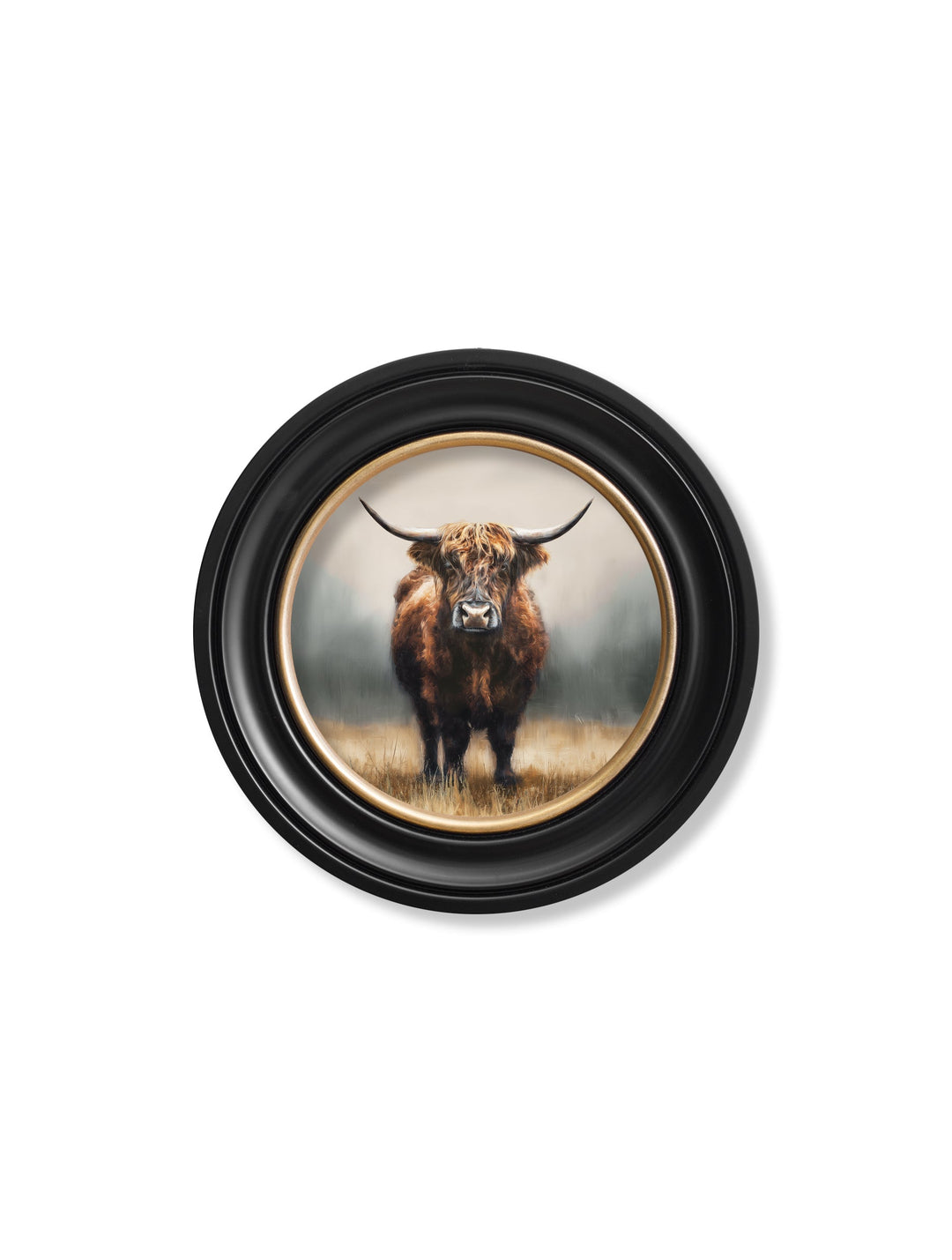 Highland Cow - Oxford Round Frame