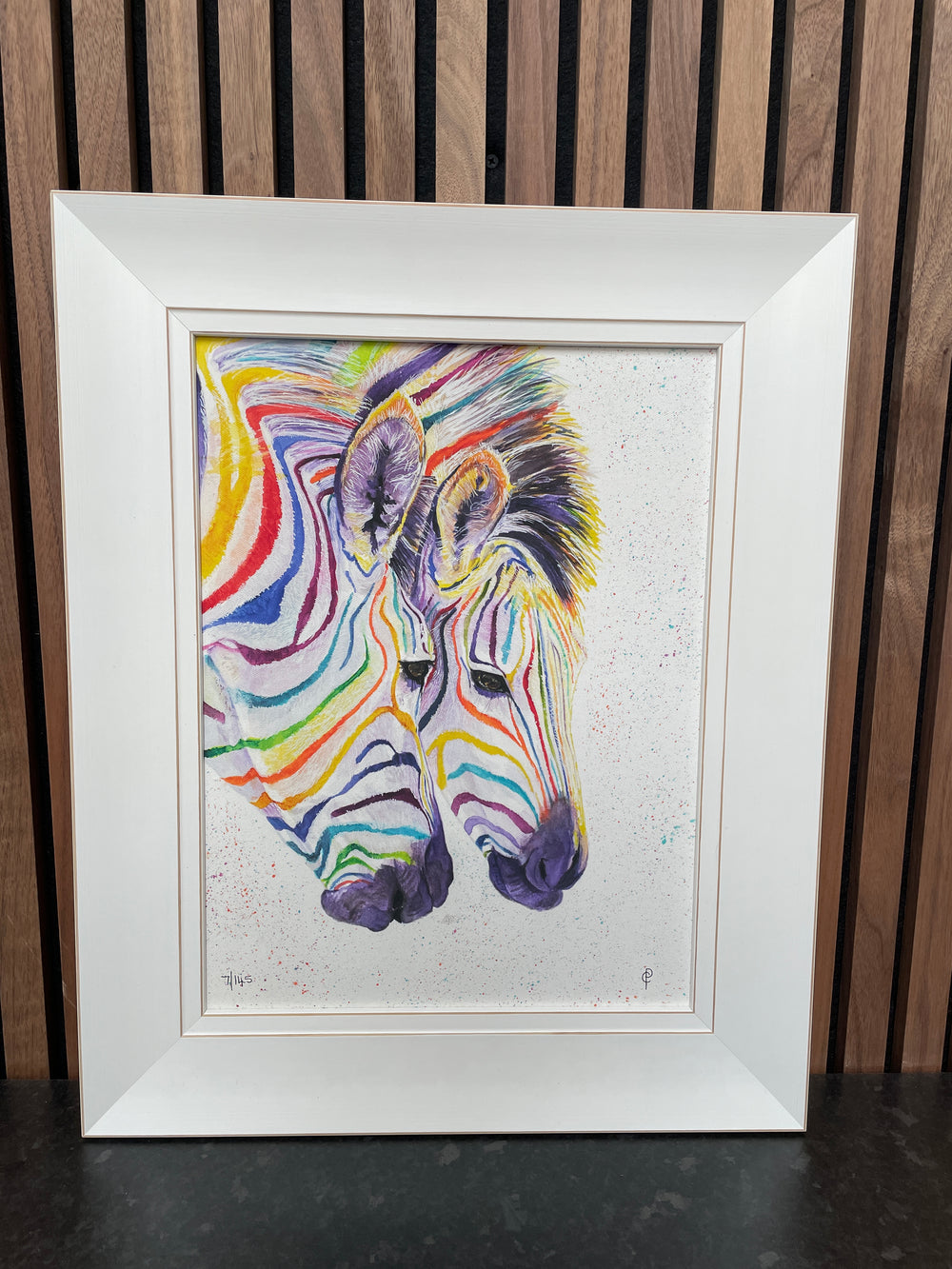 Rainbow Zebra By Christine Purdy (Limited Edition) - TheArtistsQuarter