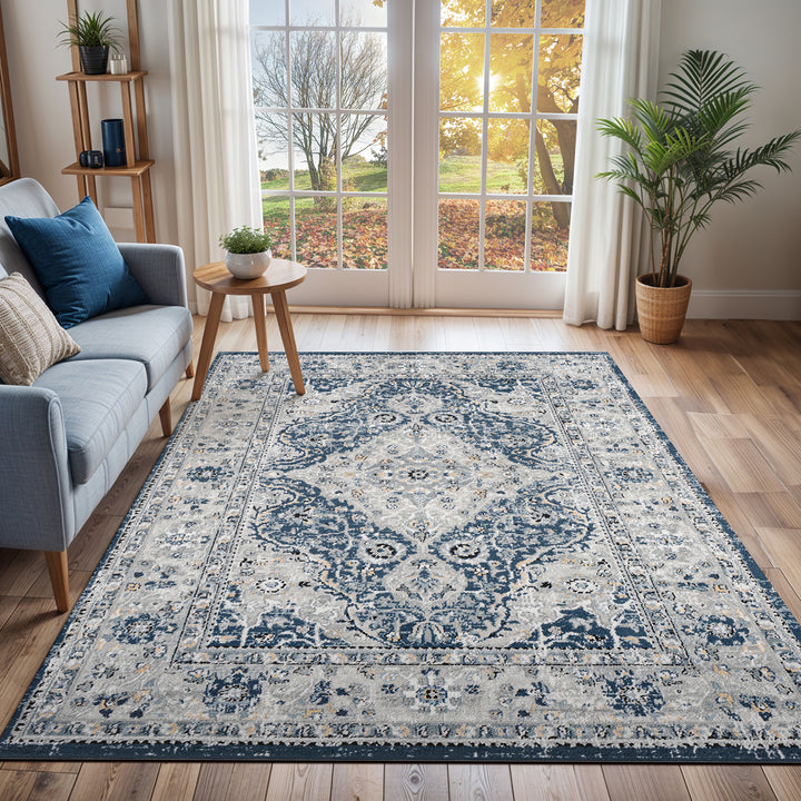 Jolie Traditional Rug Blue - TheArtistsQuarter