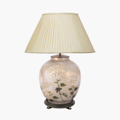 Jenny Worrall 28cm RHS Chrysanthemum Large Glass Table Lamp Base Only - TheArtistsQuarter