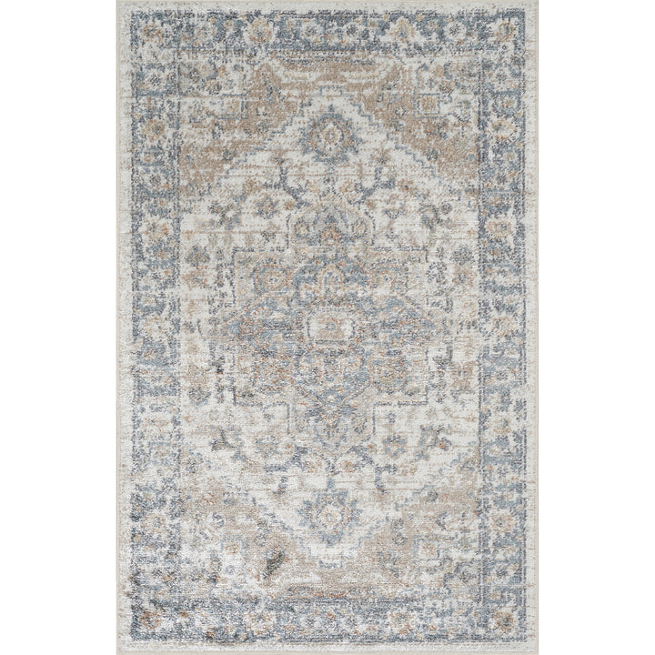 Lillian Traditional Washable Rug Beige - TheArtistsQuarter