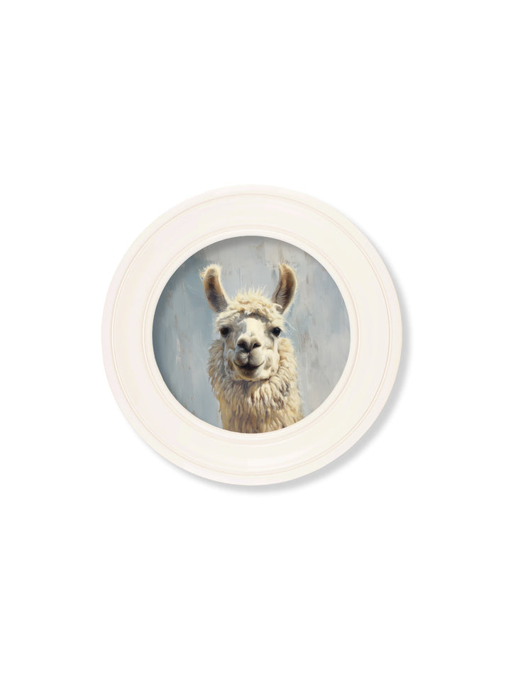 The Goofy Llama - Oxford Strong White Round Frame