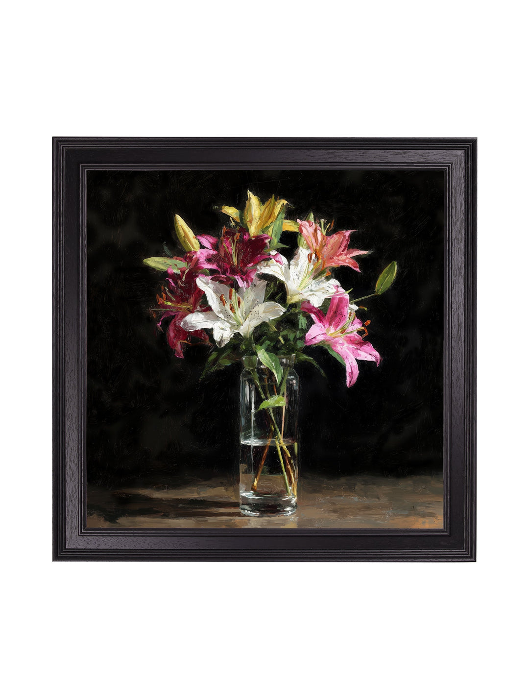Lilies After Dark - Black Hurstwood Square Frame