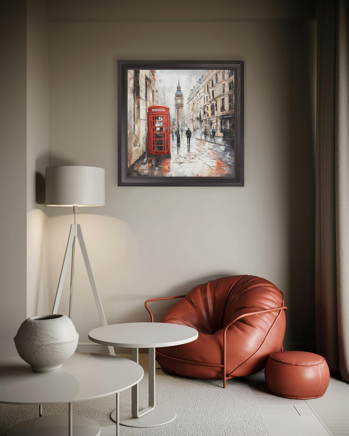 London Telephone Box - Black Hurstwood Square Frame