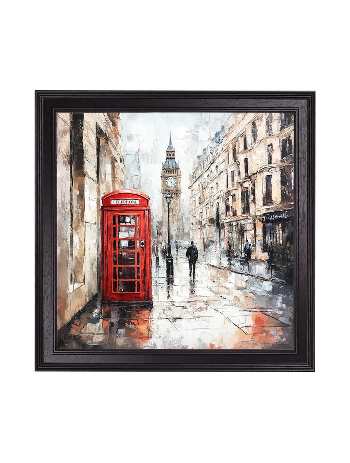 London Telephone Box - Black Hurstwood Square Frame