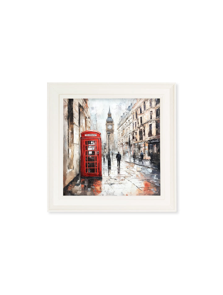London Telephone Box - Cream Hurstwood Square Frame