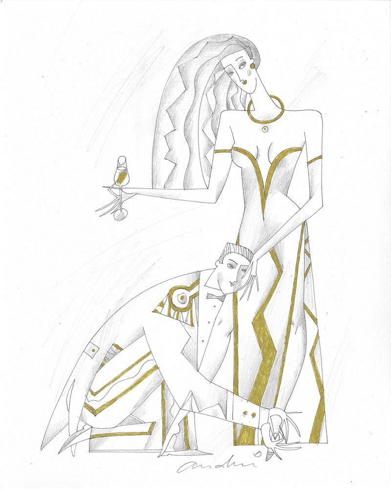 Lord And Lady I - Line Study by Andrei Protsouk - TheArtistsQuarter