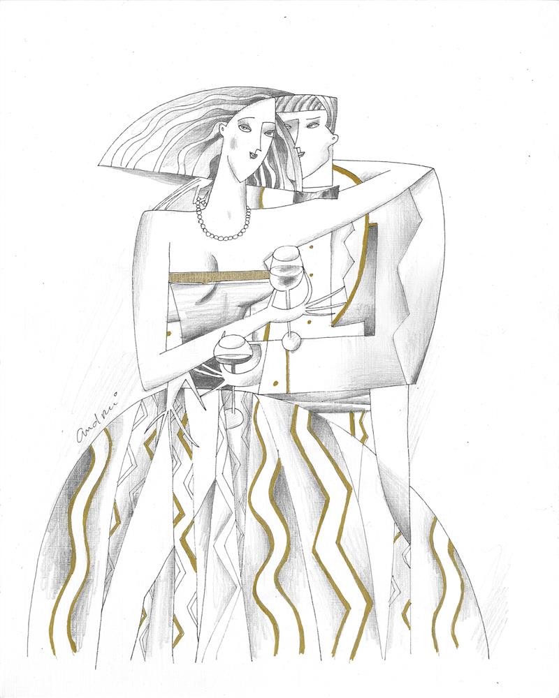 Lord And Lady III - Line Study by Andrei Protsouk - TheArtistsQuarter