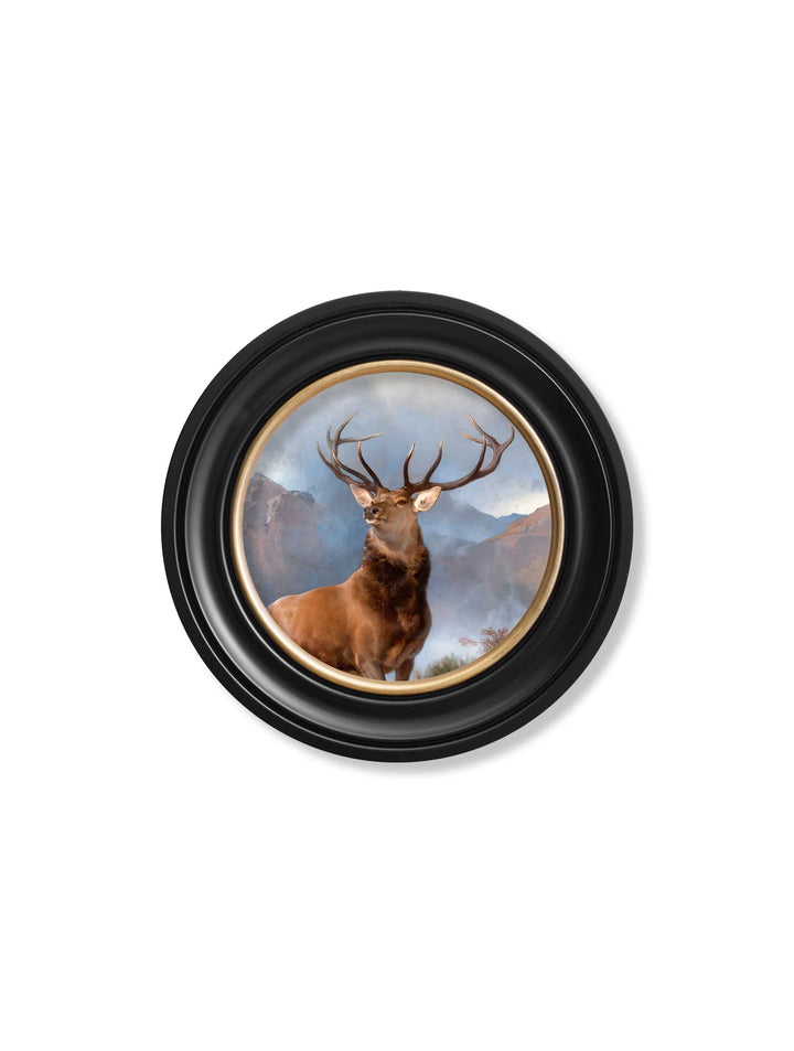 c.1851 Monarch of The Glen - Round Frame - TheArtistsQuarter