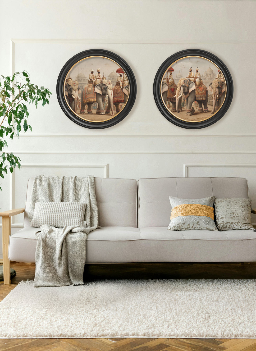 The Mughal Emperors - Oxford Round Frame