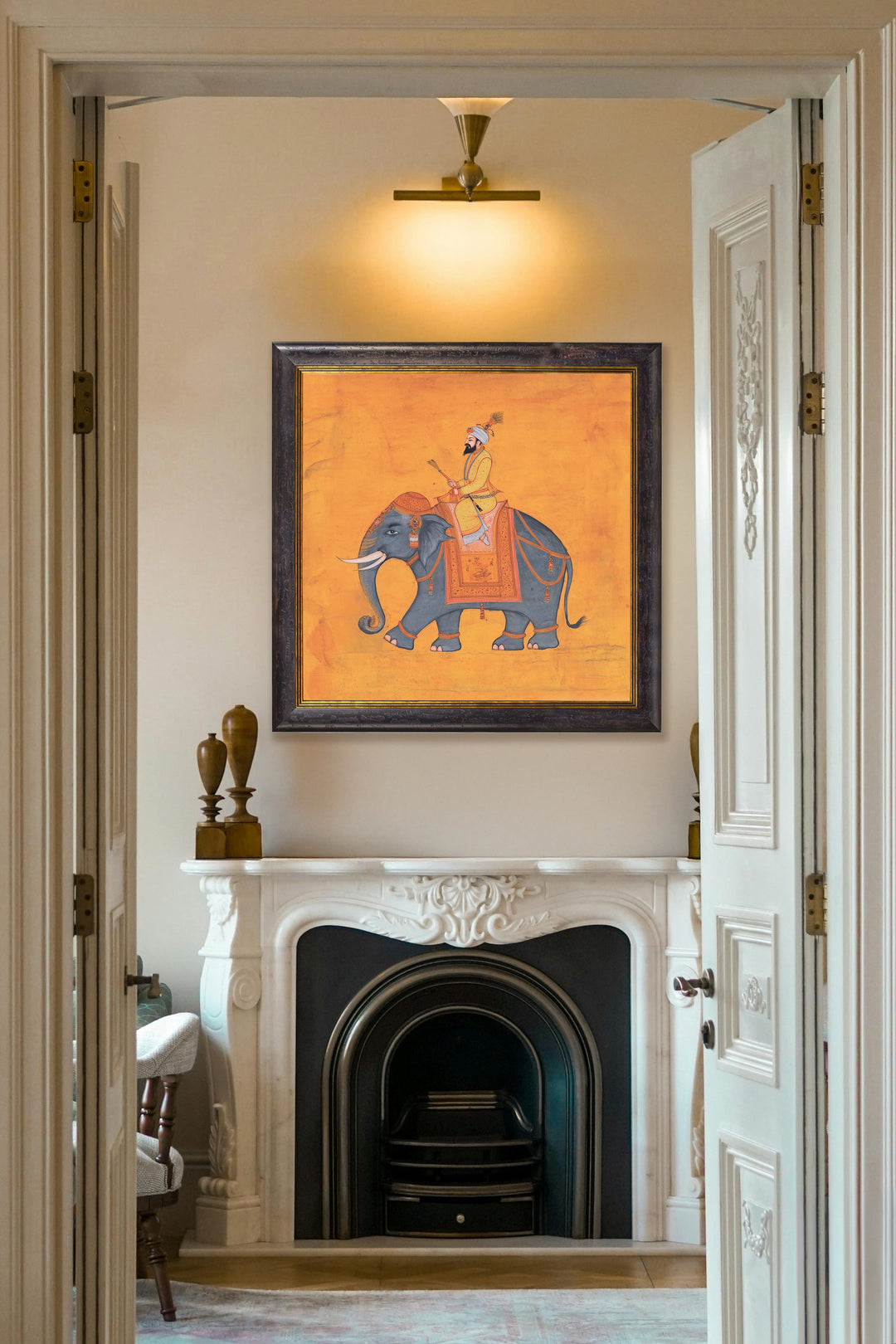 Royal Saffron Mughals - Oxford Square Frame