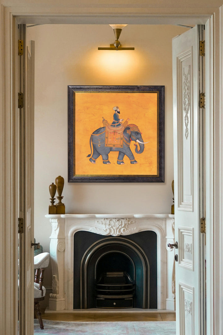 Royal Saffron Mughals - Oxford Square Frame