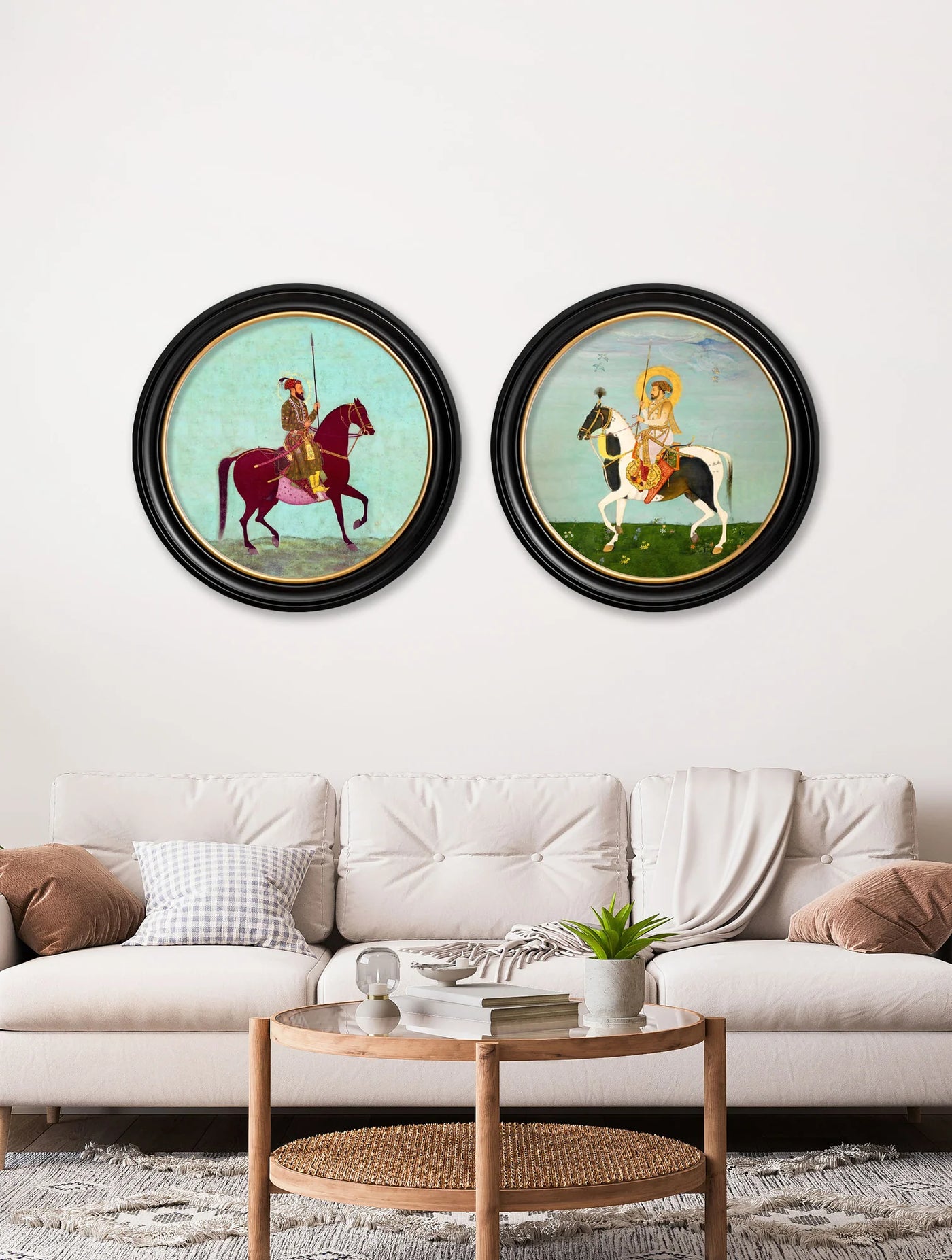 Mughals - Horsemen - Round Frames - TheArtistsQuarter