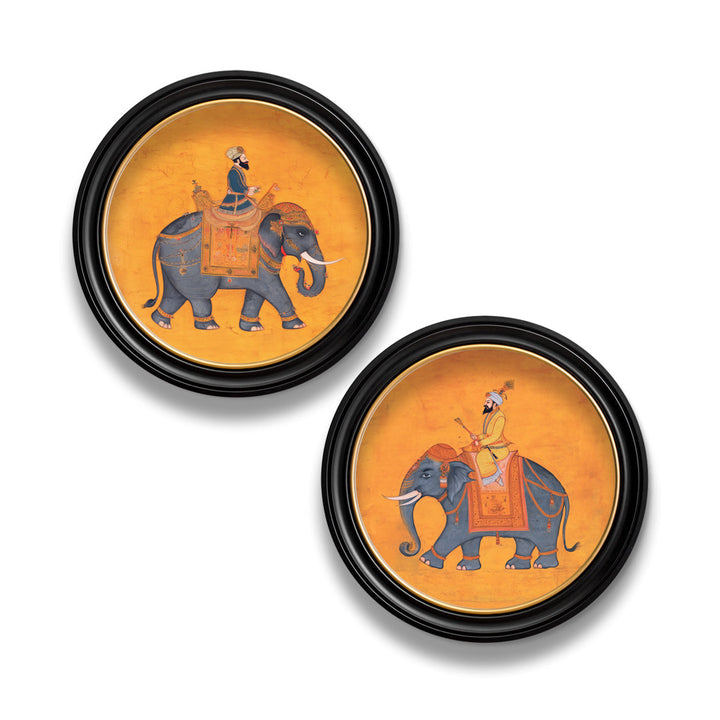 Royal Saffron Mughals - Oxford Round Frame