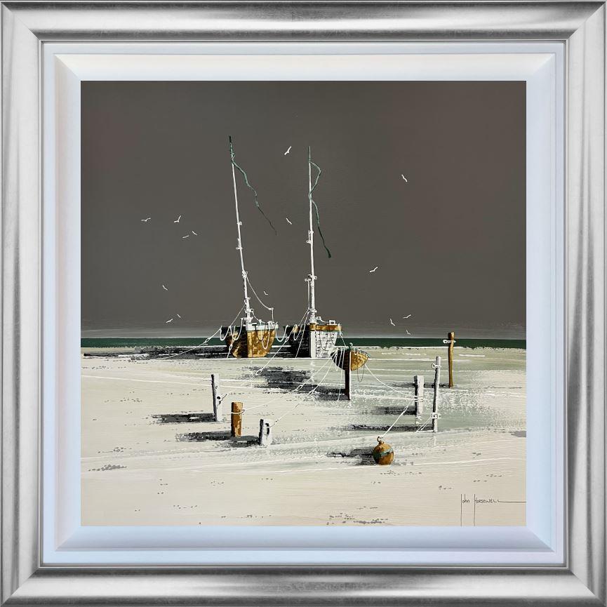 Boats Amidst Bliss by John Horsewell (Original) - TheArtistsQuarter