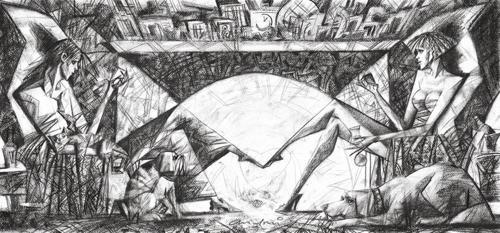 Night Cap - Sketch by Andrei Protsouk - TheArtistsQuarter